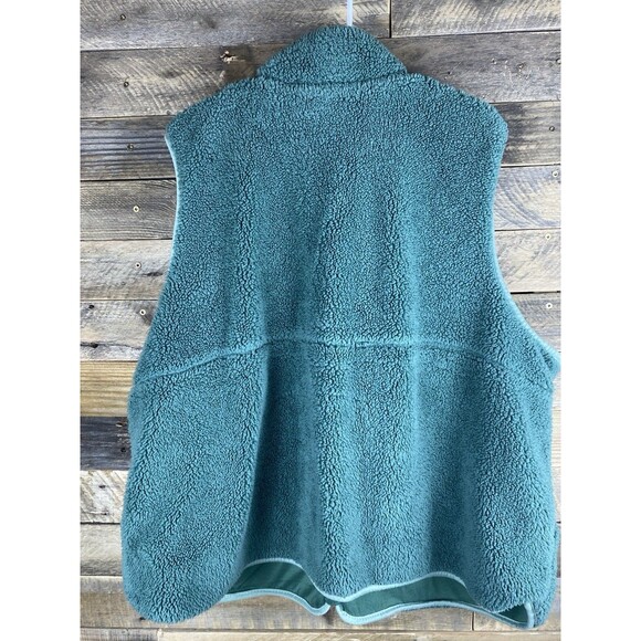 Maurices Womens Sz 3X Sleeveless Zip Up Green Fleece Vest - Picture 6 of 12